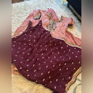 3 piece Beautiful Indian/Pakistani Sharara Suit NWT